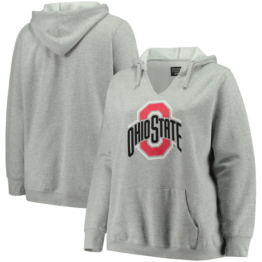 womens plus size college hoodie sweatshirts - ohio st buckeyes
