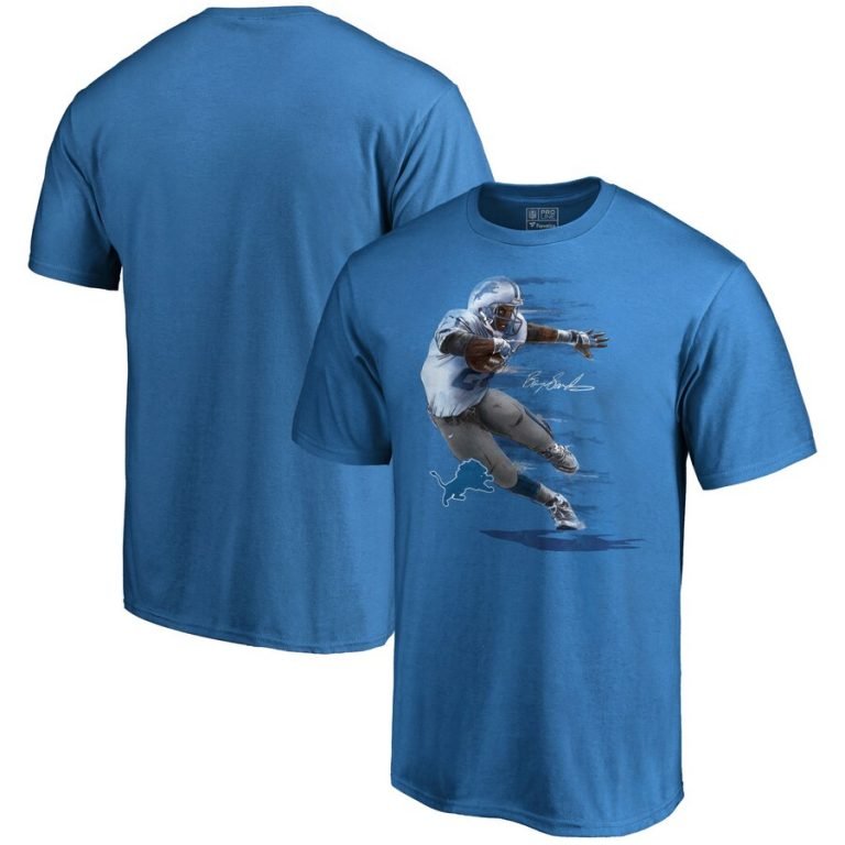 barry sanders t shirt jersey