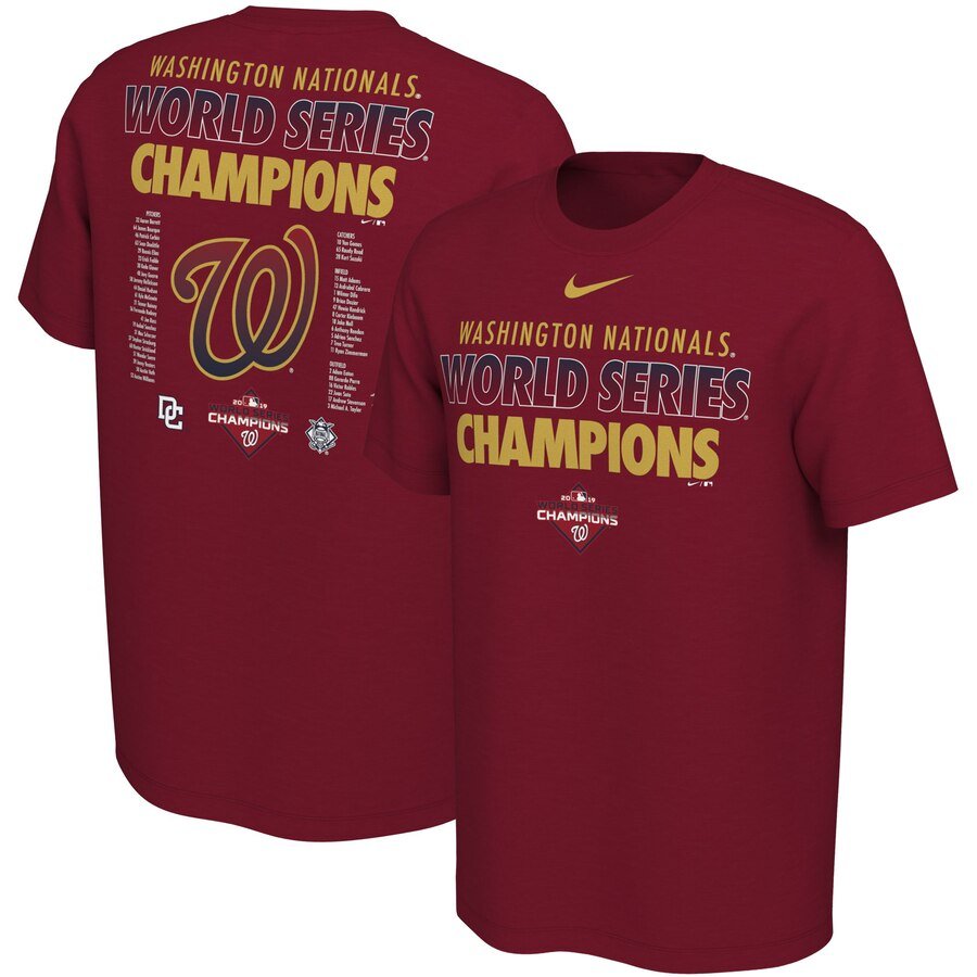 Washington Nationals World Series Champions Tee Shirt - Maroon