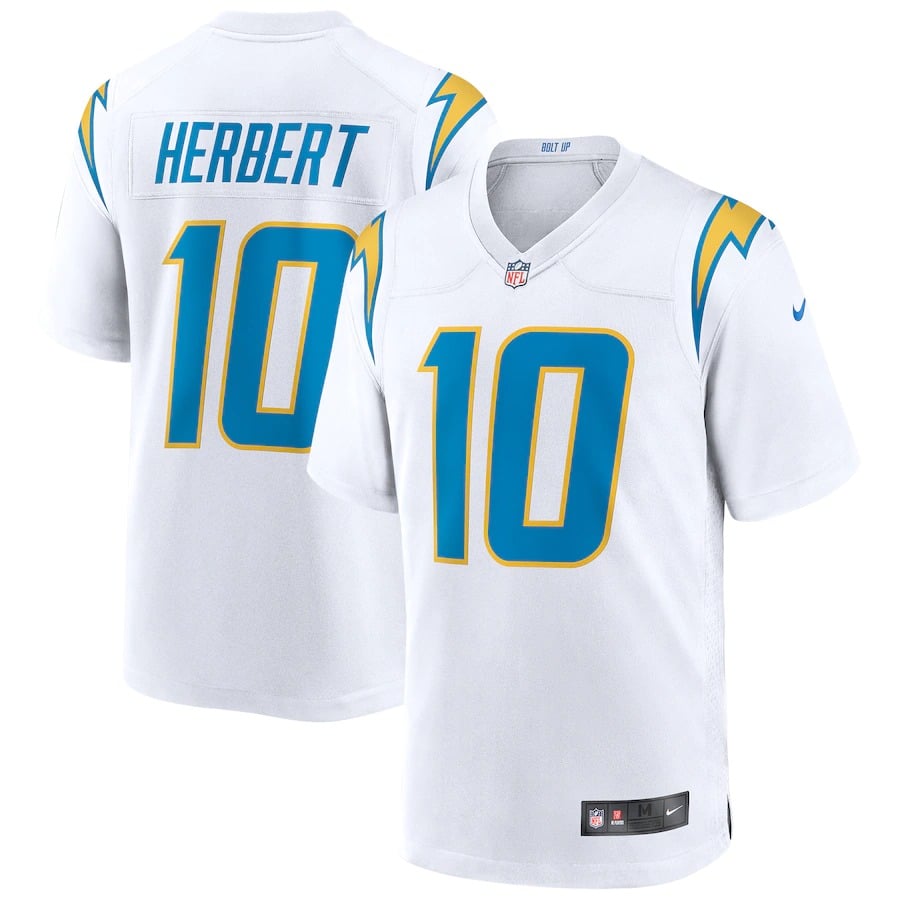 Justin Herbert Chargers Jersey - White