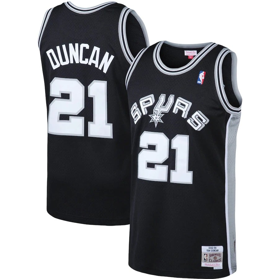 21Basketball Shirt 2020 Real Hall of Fame Jersey Memorial Edition Basketball Uniform Set Suitable for Spurs Duncan No Mens Adult Basketball Jersey 