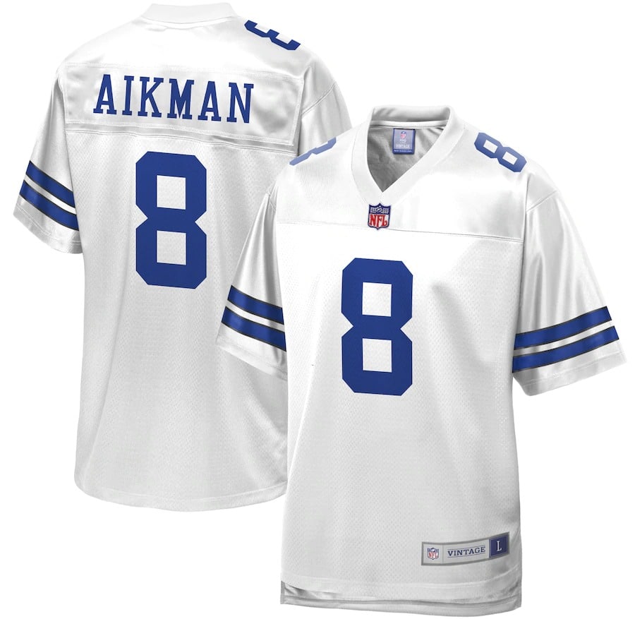 Troy Aikman Jersey S-3X 3XL, 4X 4XL 5X 5XL, XLT-5XLT Big & Tall