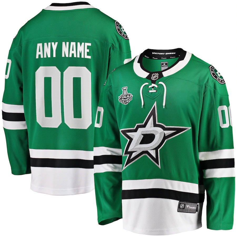dallas stars green jersey - customized