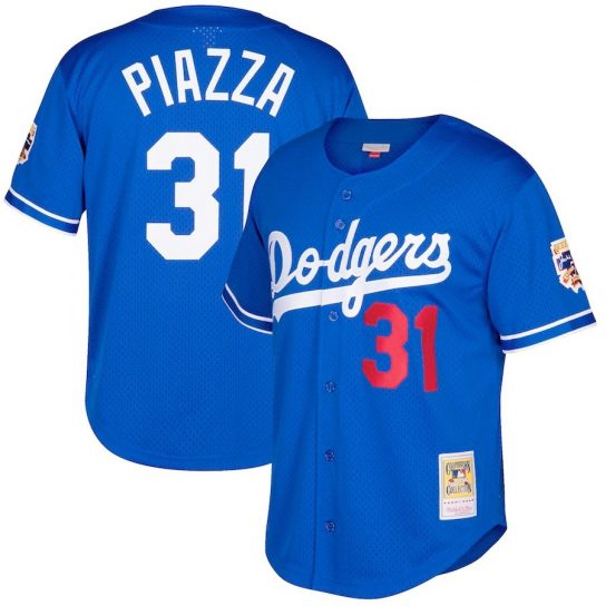 Mike Piazza Jersey (Mets, Dodgers) S-3X 4X 5X 6X XLT-5XLT