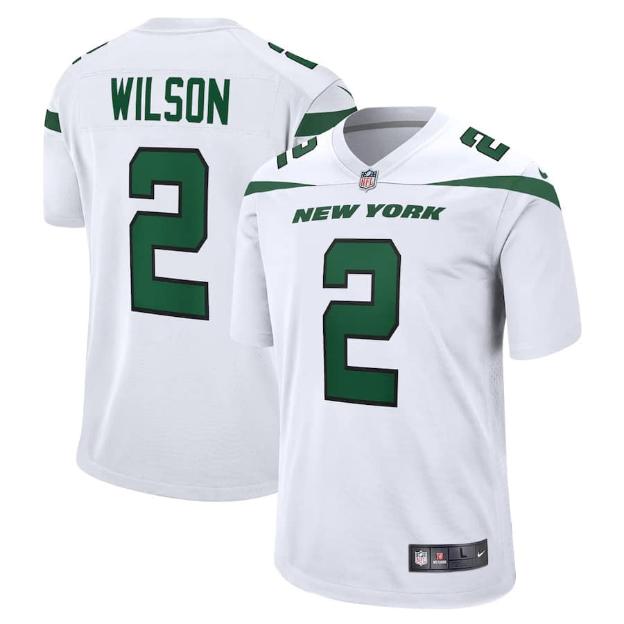 White Zach Wilson Jersey by Nike - New York Jets