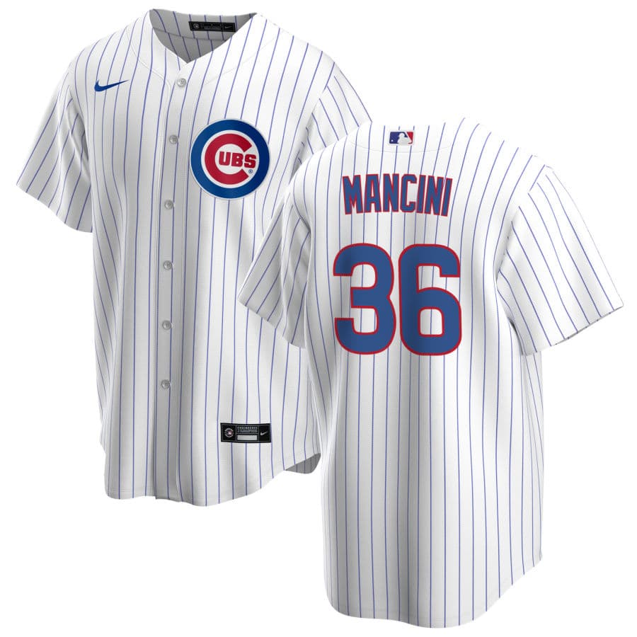 Trey Mancini Jersey - White Pinstripe Cubs by Nike