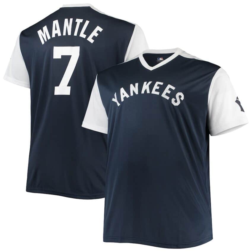 Mickey Mantle Jersey S-2X 3X 4X 5X 6X XLT 2XLT 3XLT 4XLT