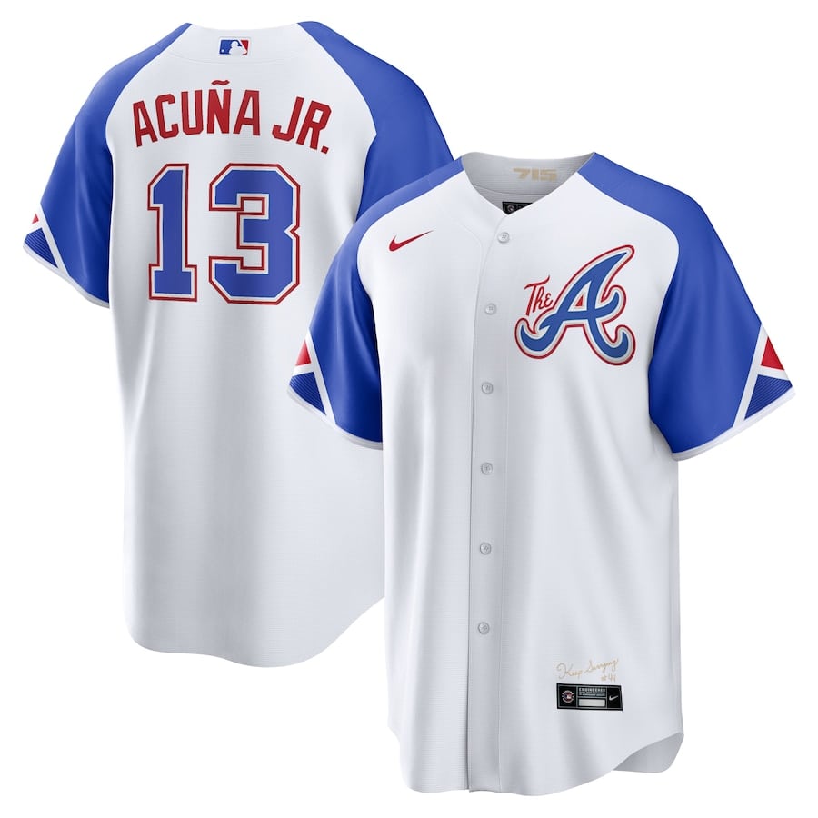 Ronald Acuna Jr. Atlanta Braves City Connect Jersey by Nike.