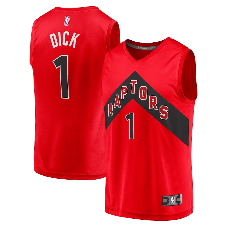 Gradey Dick Jersey (Raptors) S-XL 2X 3X 4X 4XL 5X 5XL