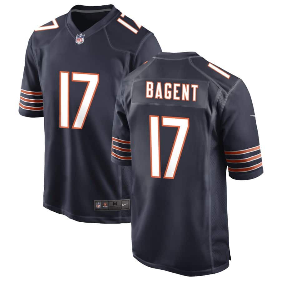 Navy Tyson Bagent Jersey - Chicago Bears by Nike