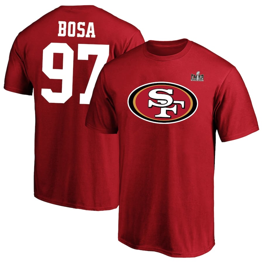 SF 49ers Nick Bosa Super Bowl LVIII Tee Shirt
