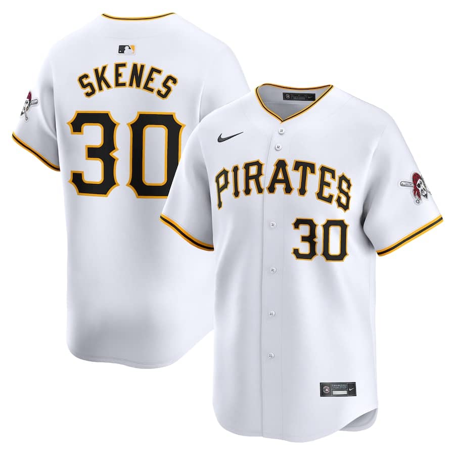 White and Gold Paul Skenes Jersey by Nike