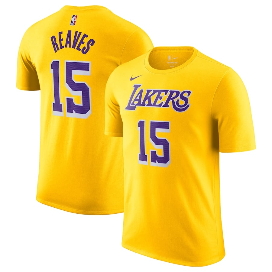 Austin Reeves Tee Shirt - Lakers Gold by Nike