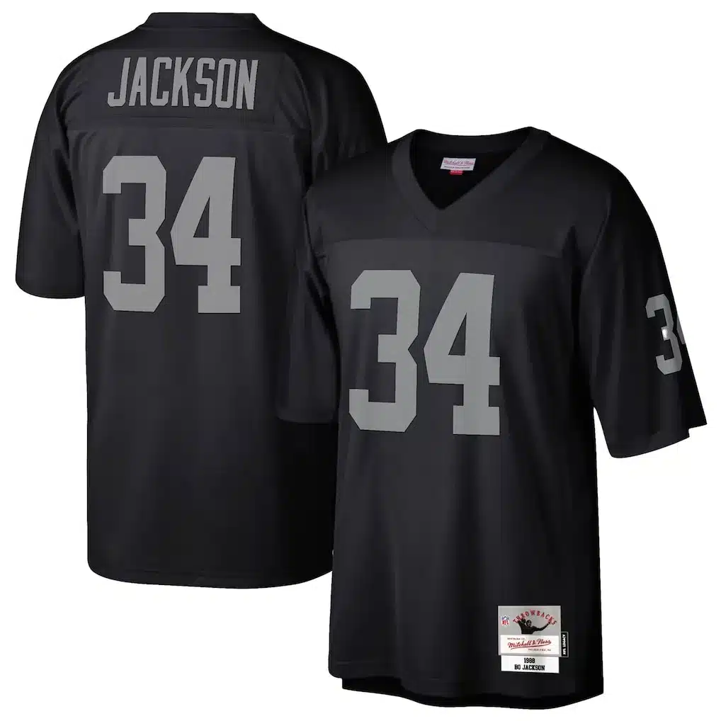 Bo Jackson Jersey by Mitchell & Ness - Black and Silver