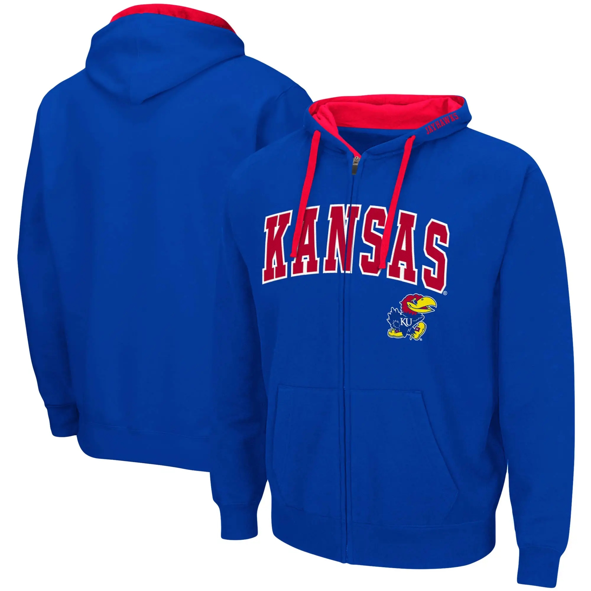 Big and Tall Kansas Jayhawks Zip Hoodie